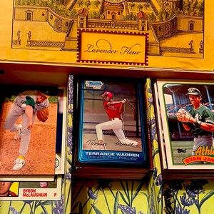 Over 100 Topps collectible baseball cards